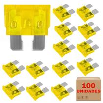 Kit 100 Peças Fusível Lamina Comum 20 Amper Automotiva Lote