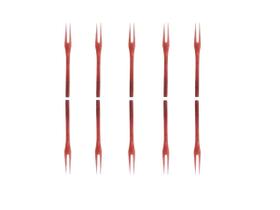 Kit 100 Peças Garfo Petisco Pequeno De Pau Madeira 16 Cm