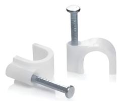 Kit 100 Peças Grampo Fixa Fio Cabo Coaxial Miguelão 8mm