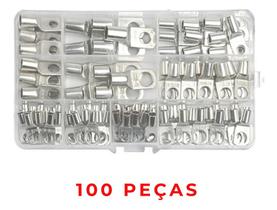 Kit 100 Peças Terminais De Compressão 6/10/16/25/35 mm