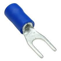 Kit 100 Peças Terminal Conector Elétrico Forquilha Garfo Pré Isolado Azul Cabos 1,0mm a 2,5mm M4 Kit 100 Peças Terminal Conector Elétrico Forquilha Garfo Pré Isolado Azul Cabos 1,0mm a 2,5mm M4