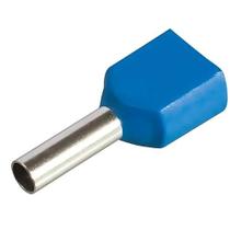 Kit 100 peças terminal duplo ilhos pre isolado 2,5mm az Kit 100 peças terminal duplo ilhos pre isolado 2,5mm az