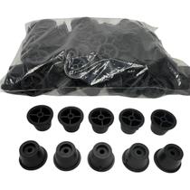 Kit 100 Pés Plástico Preto 2cm Sapatas Para Puff E Sofá Kit 100 Pés Plástico Preto 2cm Sapatas Para Puff E Sofá