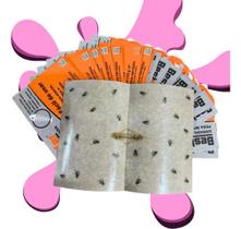 Kit 100 Placas Adesivas Pega Moscas E Pernilongo 2g De Cola