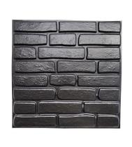 Kit 100 Placas Revestimento De Parede Pvc 3D Tijolinho Preto