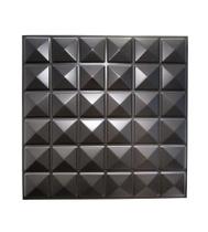 Kit 100 Placas Revestimento Parede Pvc Relevo Piramide Preto