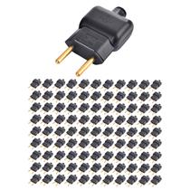 Kit 100 Plug Macho 20A 2P Ilumi Pino Prensa Para cabo 250V