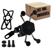 Kit 100 Porta Celular Suporte Gps Com Elastico Borracha Fixação Guidão Retrovisor Moto Motocicleta Universal Garra Kit 100 Porta Celular Suporte Gps Com Elastico Borracha Fixação Guidão Retrovisor Moto Motocicleta Universal Garra