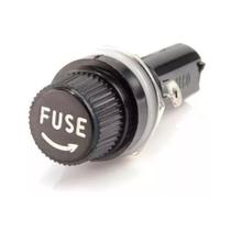 Kit 100 Porta-Fusível preto 5x20