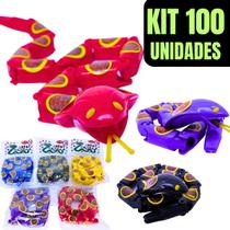 Kit 100 Prenda Cobra Maluca Articulada Festa Junina Infantil Brinquedos Doação Criança
