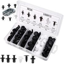 Kit 100 Presilha Grampo Fixador Plastico Universal de Carro