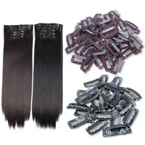 Kit 100 Presilhas Tic Tac Aplique Alongamento Marrom e Preto Cabelo Mega Hair Castanho Kit 100 Presilhas Tic Tac Aplique Alongamento Marrom e Preto Cabelo Mega Hair Castanho