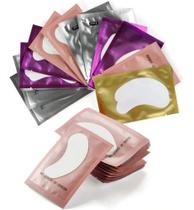 Kit 100 Protetor Pálpebra Gel Alongamento Cílios Patch Pad