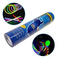 Kit 100 Pulseira Neon Alto Brilho Fluorescente Festa Balada Kit 100 Pulseira Neon Alto Brilho Fluorescente Festa Balada