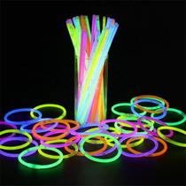 Kit 100 Pulseiras Neon Festa Balada Brilho Fluorescente Led - SKY