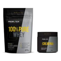 Kit 100% Pure Whey Refil 825g + Creatina 300g - Probiótica