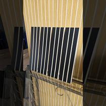 Kit 100 Ripado MDF Preto Painel Decorativo - Placa 45x11cm