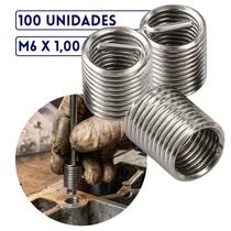 Kit 100 Rosca Postiça Helicoil M6 X 1,00 X 1,5d Leminos Kit 100 Rosca Postiça Helicoil M6 X 1,00 X 1,5d Leminos