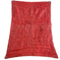 Kit 100 Saco Raschel P/ Legumes 50x73 Polietileno Vermelho 20kg