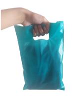 Kit 100 sacolas premium boca de palhaço textura 20x30