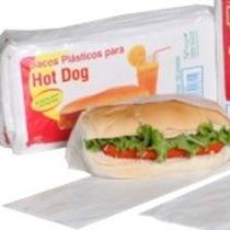 Kit 100 Sacos Plásticos Embalagem Para Lanches Hot Dog Hamburguer Saco Leitoso