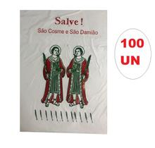 Kit 100 Saquinhos De Plástico Festa Cosme E Damião 16X24 Kit 100 Saquinhos De Plástico Festa Cosme E Damião 16X24