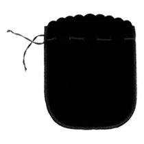 Kit 100 Saquinhos de Veludo Preto com Cordão 9x11cm para Embalagem -