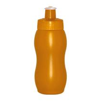 Kit 100 Squeezes Wave 250Ml Dourado Plástico Premium