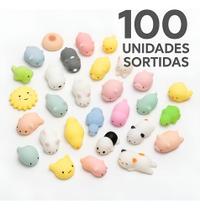 Kit 100 Squishie Squish Muj Fidget Bichinhos Mole De Apertar Sortidos