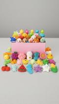 Kit 100 Squishy Mochi Bichinhos Macios Brinquedo Sensorial