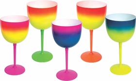 KIT 100 Taças De Gin Degrade Colorida 450ML