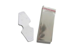 Kit 100 Tag Branco Brinco E Pulseira + 100 Saquinhos