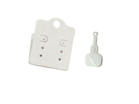 Kit 100 Tags Para Brinco 6 Furos + 100 Tags Para Anel Branco Kit 100 Tags Para Brinco 6 Furos + 100 Tags Para Anel Branco