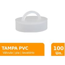 Kit 100 Tampas Para Válvula De Tanque Lavanderia Branca T2 Kit 100 Tampas Para Válvula De Tanque Lavanderia Branca T2