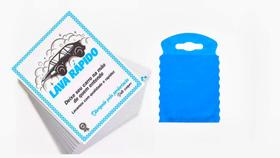 kit 100 tapetes lava rapido 25 lixeira tnt azul