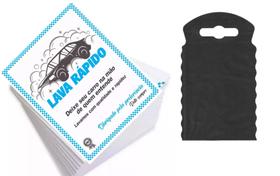 kit 100 tapetes lava rapido + 25 lixeira tnt