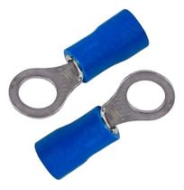 Kit 100 Terminal Conector Pré Isolado Olhal 2,5mm Azul