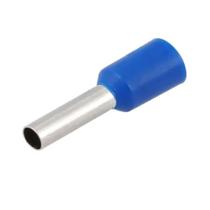 Kit 100 Terminal Elétrico Ilhós Tubular 1,5mm a 2,5mm Azul