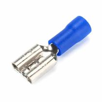 Kit 100 Terminal Elétrico Pré Isolado Femea 1,5 a 2,5mm Azul