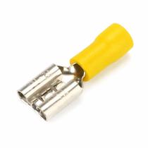 Kit 100 Terminal Elétrico Pré Isolado Femea 4 a 6mm Amarelo Kit 100 Terminal Elétrico Pré Isolado Femea 4 a 6mm Amarelo
