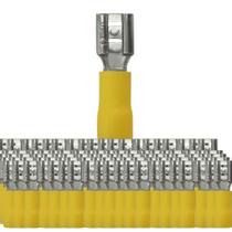 Kit 100 terminal faston femea pre isolado 4-6mm amarelo stark