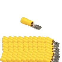 Kit 100 terminal faston macho pre isolado 4-6mm amarelo stark Kit 100 terminal faston macho pre isolado 4-6mm amarelo stark