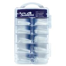 Kit 100 Tips Unhas Postiças Bailarina Transparente