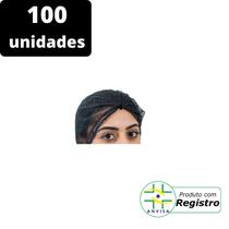 Kit 100 Touca Preta Tnt Descartável Elástico C/ Anvisa - ANADONA / DESCARTEE