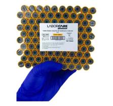 Kit 100 Tubo Amarelo com Gel Ativador De Coágulo em Vidro 5mL 13x75mm Exame laboratório Vácuo