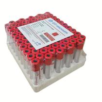 Kit 100 Tubo Coleta de Sangue a Vácuo Vermelho 4ml Plástico Com Ativador de Coagulo Kit 100 Tubo Coleta de Sangue a Vácuo Vermelho 4ml Plástico Com Ativador de Coagulo