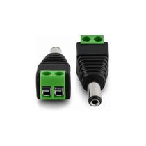 Kit 100 Un Conector Plug P4 Macho Com Borne Cftv