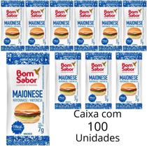 Kit 100 Un De Molho De Maionese Bom Sabor Em Sachê De 7g Molho Cremoso Para Lanches Restaurantes Hotéis Pousadas