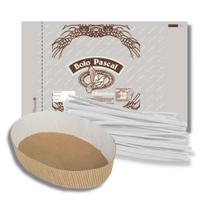 Kit 100 Un Forma 100g Saco Plástico Colomba Pascal Chocolate Fecho Confeitaria