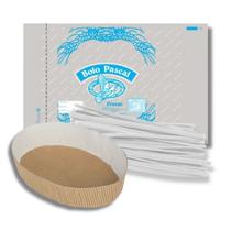 Kit 100 Un Forma 100g Saco Plástico Colomba Pascal Fecho Confeitaria